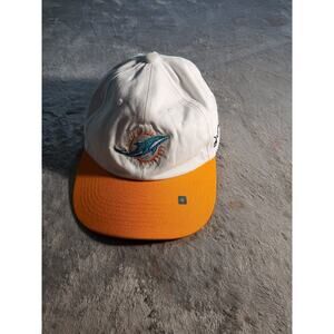 Dolphin Logo 7 Hat Cap Orange White Athletic NFL Lexus Embroidered